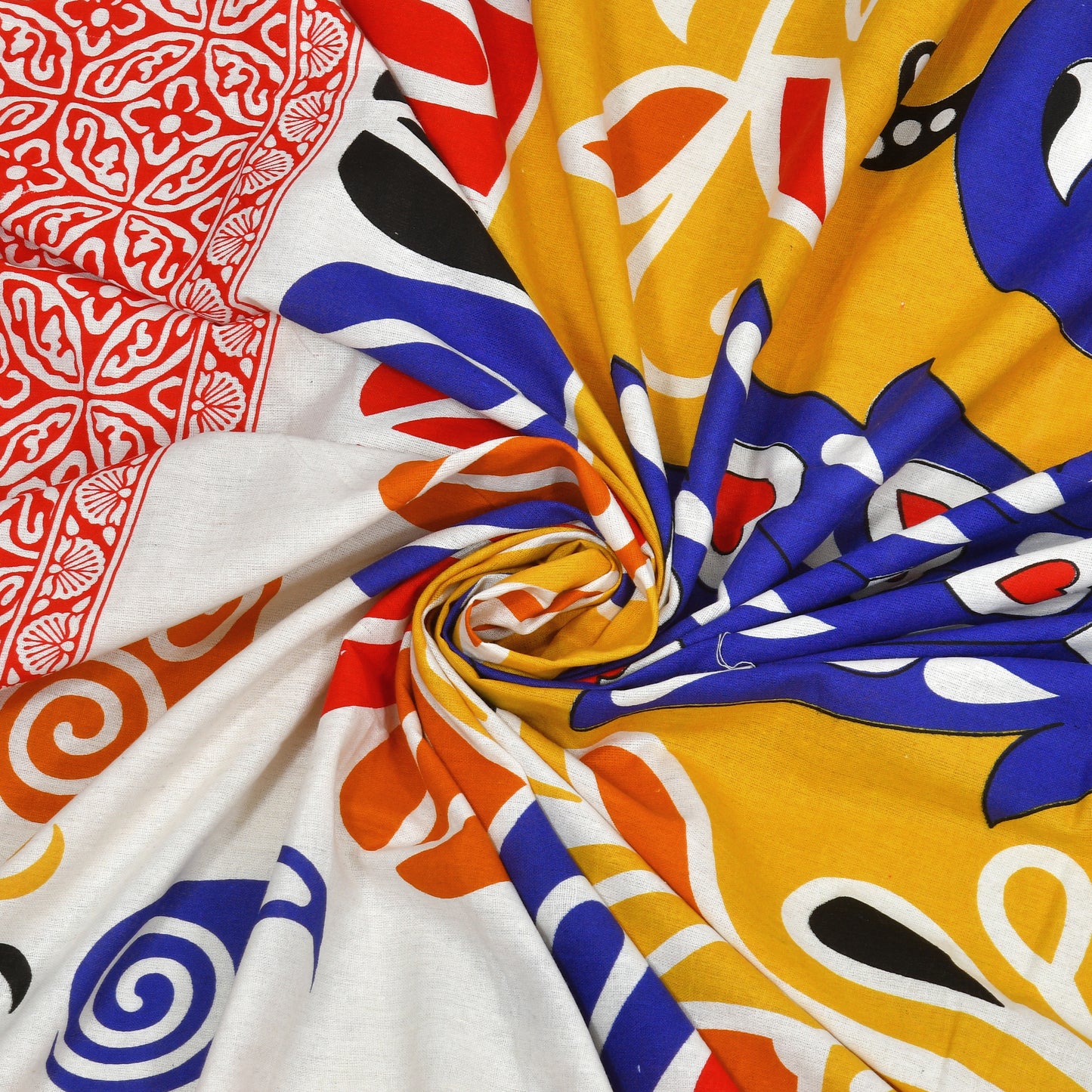 New Peacock Mandela Bedsheet 100% Cotton Queen Size Bedsheet With 2 Pillow Cover Set