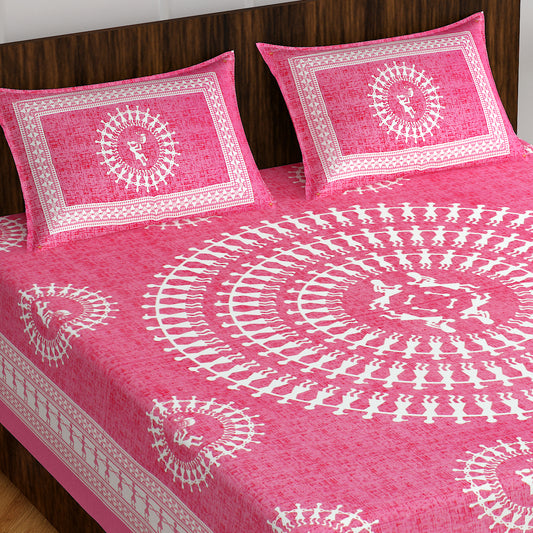 Trendy Bedsheet 100% Cotton Bedsheet 280-TC Cotton Queen Size Bedsheet With 2 Pillow Cover www.jaipurtohome.com