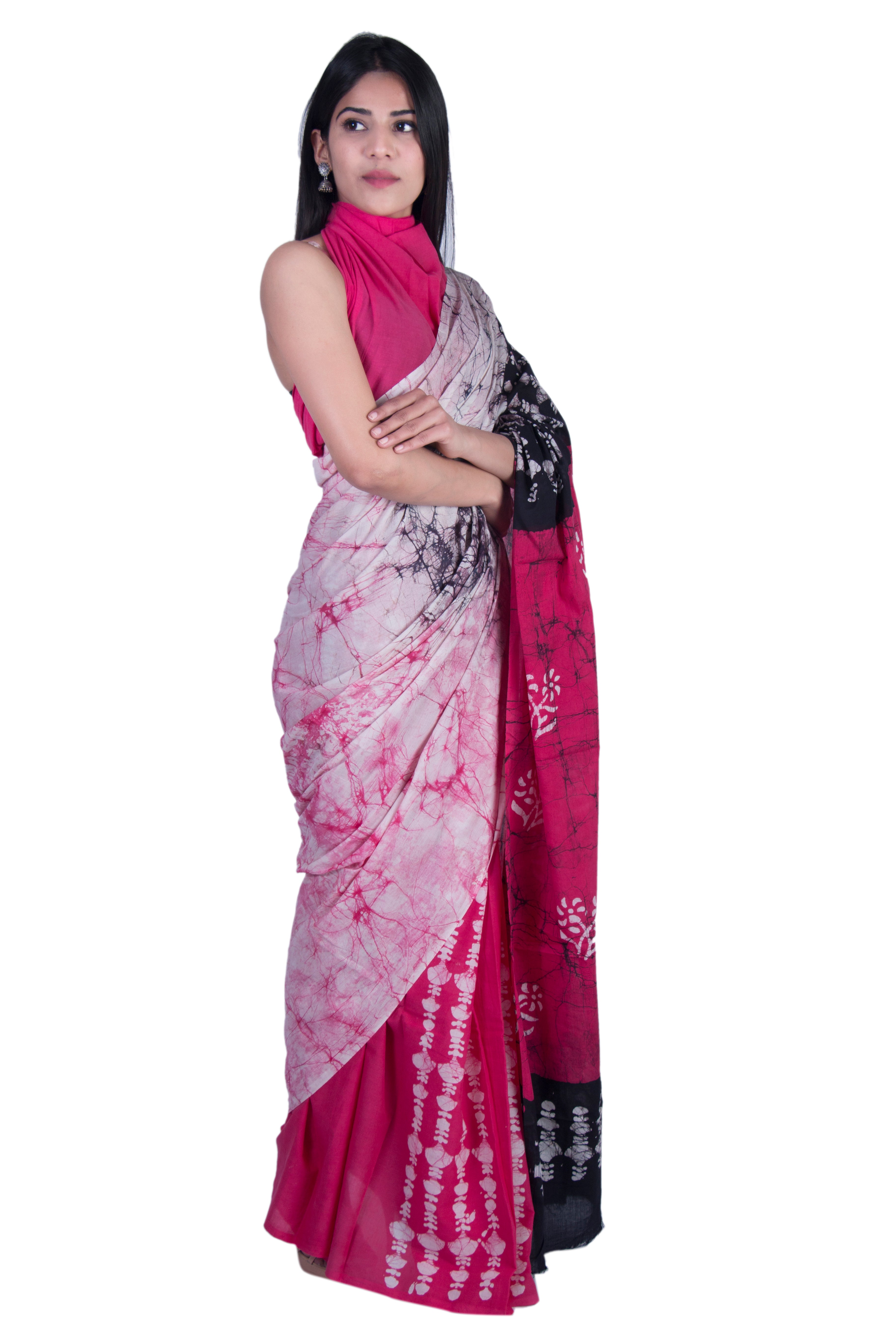 jaipuri block print pure cotton mulmul saree | Pinkcity Trade World in  Jaipur, India