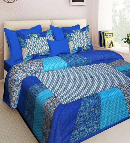 Jaipuri 100% Cotton Jaipuri Double Size Bedsheet ( 280 TC ) JAIPUR PRINTS