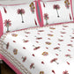 Jaipuri Bedsheet 100% Cotton Rajasthani Traditional Super King Size  Bedsheet with 2 Pillow Cover 100*108