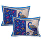 Jaipuri 100% Cotton Double Size Bedsheet with 2 Pillow Covers ( Blue , 280 TC ) JAIPUR PRINTS