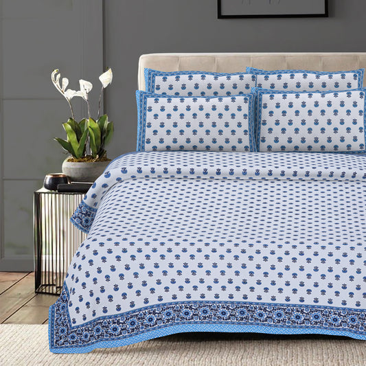 100% Cotton King Size Bedsheet with 2 Pillow Covers www.jaipurtohome.com