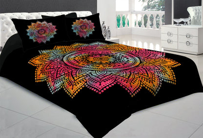 Autoloom Tye Dye 100% Cotton king Size Bedsheet With 2 Pillow Cover www.jaipurtohome.com