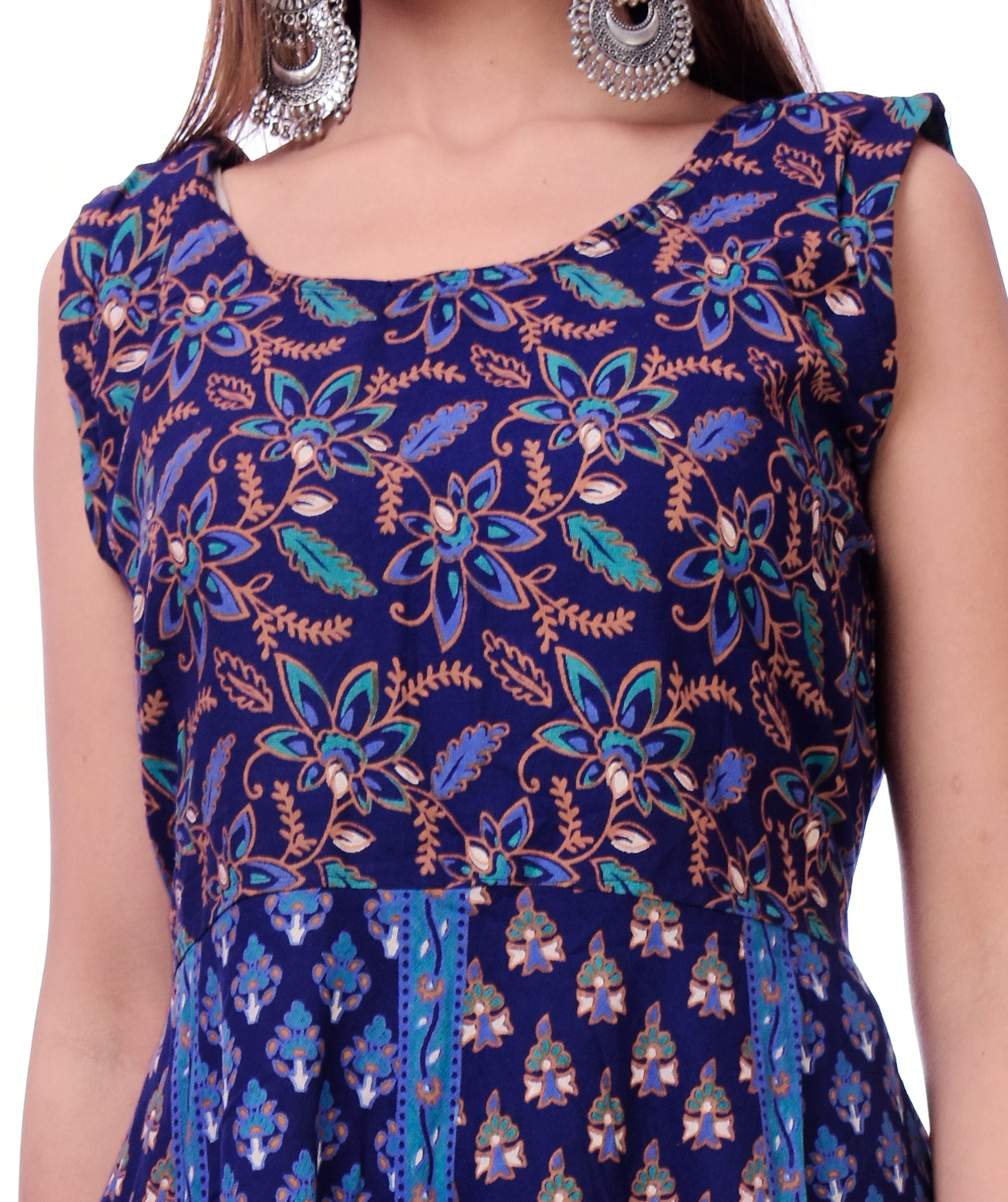 fcity.in - Pure Jaipuri Cotton Midi Maxi Dress For Pregnant Women / Classy