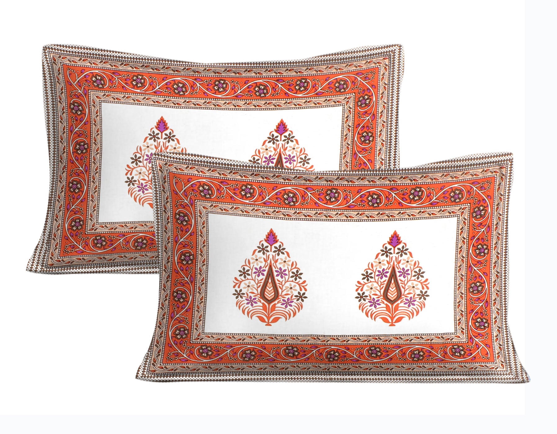 Jaipuri Bedsheet 100% Cotton Rajasthani Traditional Super King Size  Bedsheet with 2 Pillow Cover 100*108 www,JaipurToHome.com