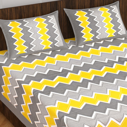 Trendy Bedsheet 100% Cotton Bedsheet 280-TC Cotton Queen Size Bedsheet With 2 Pillow Cover www.jaipurtohome.com