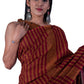 Aumara Handicrafts Women's Ikat Hand Block Print Jaipuri Cotton Mulmul Saree with Blouse freeshipping - www.jaipurtohome.com