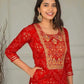 Jaipuri Bandej Print Women's And Girl's Reyon Embroidery Kurta And Palazzo Pant Set (Red) www.jaipurtohome.com