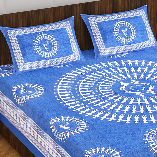 Trendy Bedsheet 100% Cotton Bedsheet 280-TC Cotton Queen Size Bedsheet With 2 Pillow Cover www.jaipurtohome.com