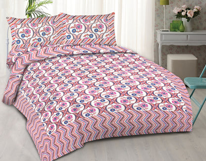 100% Cotton King Size Bedsheet with 2 Pillow Covers www.jaipurtohome.com