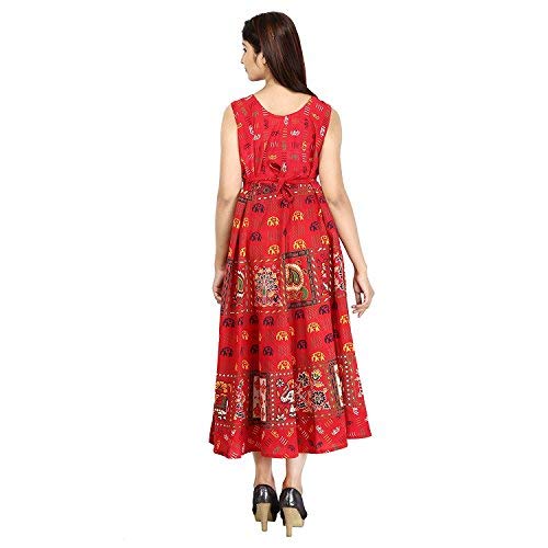 Buy Monique Brand Women's/Girls Cotton Rajasthani Jaipuri Printed Maternity  Summer Long Gown Long Kurti Dress (MD-FROCK-BALA-P… | Dress, Long gown,  Summer pregnancy