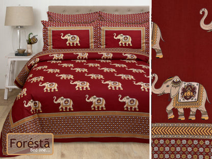 100% Cotton King Size Bed sheets With 2 Pillow Cover Jungle Cruize www.jaipurtohome.com