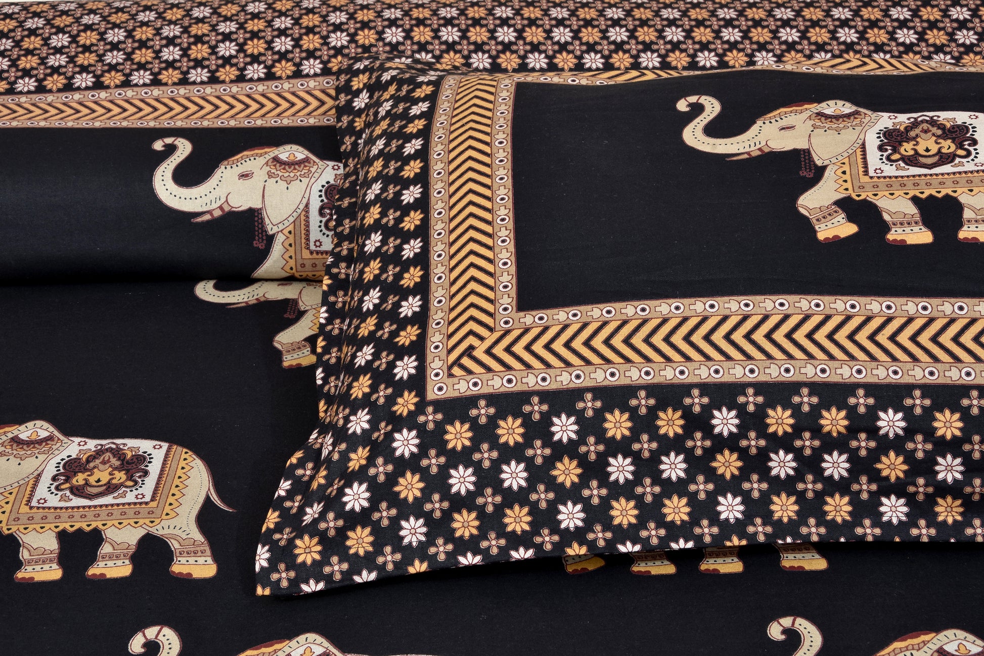 100% Cotton King Size Bed sheets With 2 Pillow Cover Jungle Cruize www.jaipurtohome.com