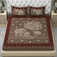 100% Cotton Bedsheet 280-TC Cotton  Double Bedsheet With 2 Pillow Cover Balaji