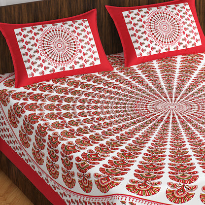 Trendy Bedsheet 100% Cotton Bedsheet 280-TC Cotton Queen Size Bedsheet With 2 Pillow Cover www.jaipurtohome.com