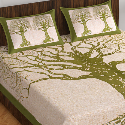 Trendy Bedsheet 100% Cotton Queen Size Bedsheet With 2 Pillow Cover www.jaipurtohome.com