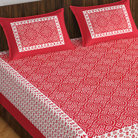 Trendy Bedsheet 100% Cotton Bedsheet 280-TC Cotton Queen Size Bedsheet With 2 Pillow Cover www.jaipurtohome.com