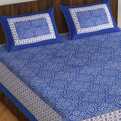 Trendy Bedsheet 100% Cotton Bedsheet 280-TC Cotton Queen Size Bedsheet With 2 Pillow Cover www.jaipurtohome.com