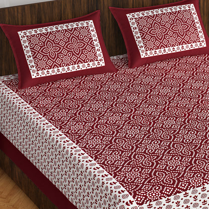 Trendy Bedsheet 100% Cotton Bedsheet 280-TC Cotton Queen Size Bedsheet With 2 Pillow Cover www.jaipurtohome.com