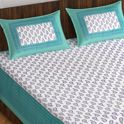 Trendy Bedsheet 100% Cotton Bedsheet 280-TC Cotton Queen Size Bedsheet With 2 Pillow Cover www.jaipurtohome.com