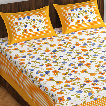 Jaipuri Trendy Bedsheet 100% Cotton Rajasthani Traditional Queen Size Bedsheet with 2 Pillow Cover 90*100 www,JaipurToHome.com