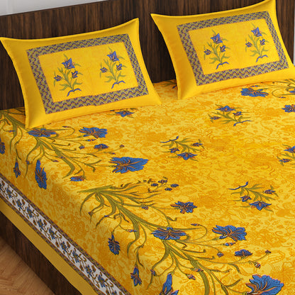 Trendy Bedsheet 100% Cotton Bedsheet 280-TC Cotton Queen Size Bedsheet With 2 Pillow Cover www.jaipurtohome.com