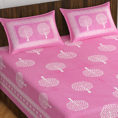 Trendy Bedsheet 100% Cotton Queen Size Bedsheet With 2 Pillow Cover's www.jaipurtohome.com