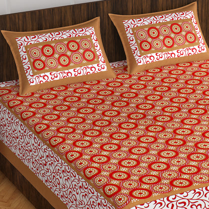 Rajasthani Trendy Bedsheet 100% Cotton Bedsheet 280-TC Cotton Queen Size Bedsheet With 2 Pillow Cover www.jaipurtohome.com