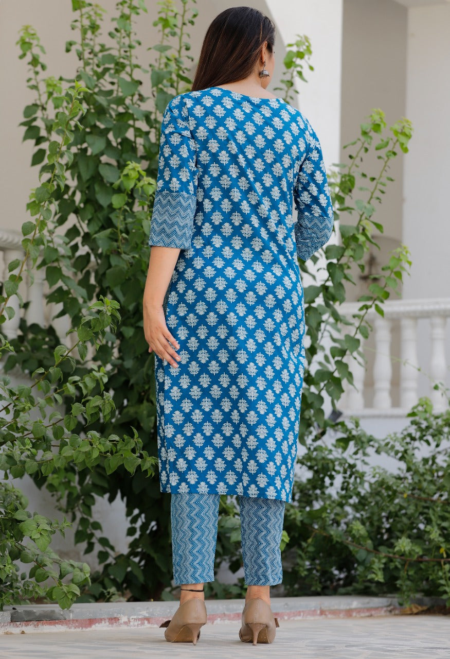 ✨ Most Comfortable Kurti With Unique Design And Printed Pant www.jaipurtohome.com