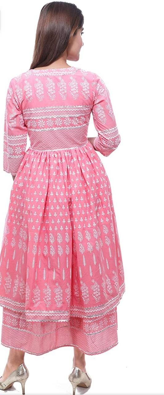 ✨ Most Comfortable✨ Full Length Anarkali Gown With Gotta Detailing www.jaipurtohome.com
