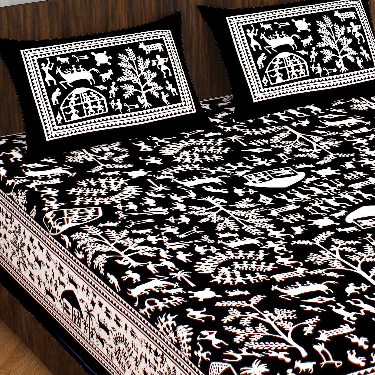 100% Cotton Cotton Queen Size Bedsheet With 2 Pillow Cover www.jaipurtohome.com