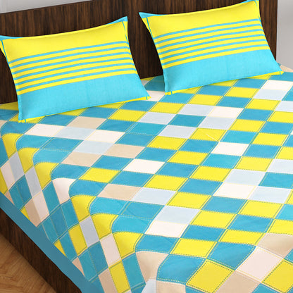 Trendy Bedsheet 100%  Cotton Queen Size Bedsheet With 2 Pillow Cover www.jaipurtohome.com