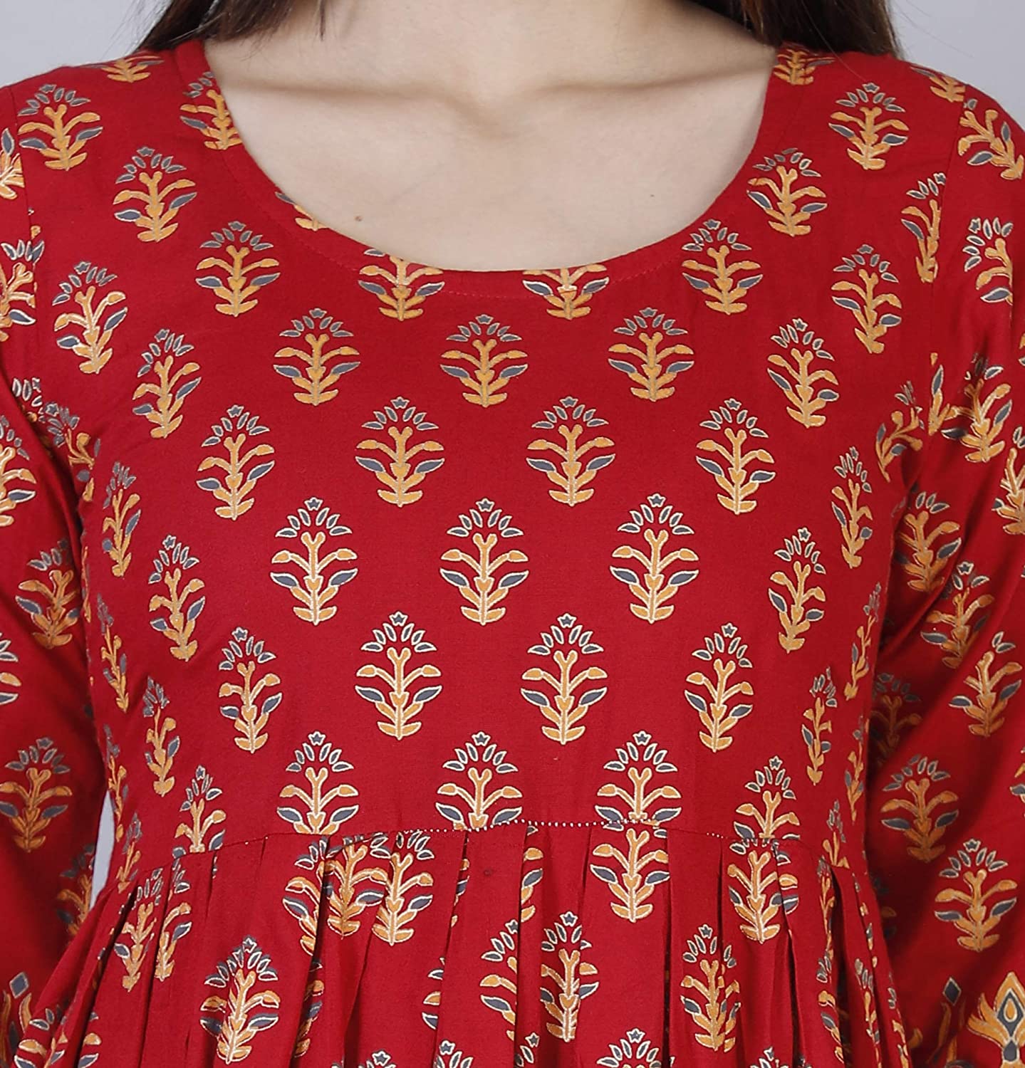 Women's Reyon Printed Anarkali Kurta Set www.jaipurtohome.com