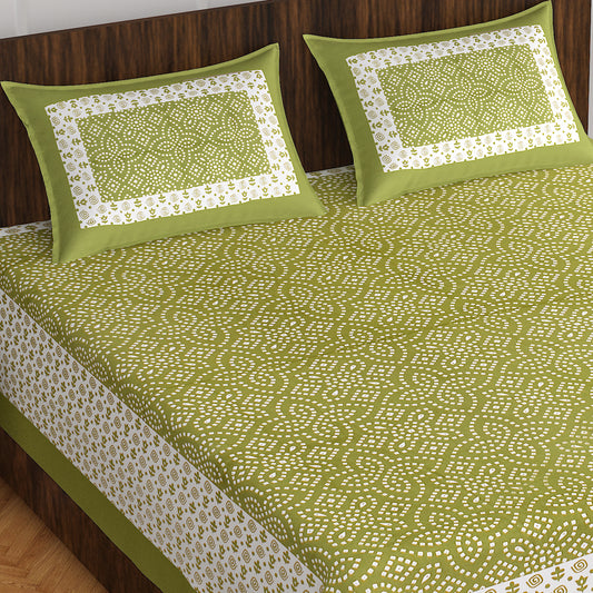 Trendy Bedsheet 100% Cotton Bedsheet 280-TC Cotton Queen Size Bedsheet With 2 Pillow Cover www.jaipurtohome.com