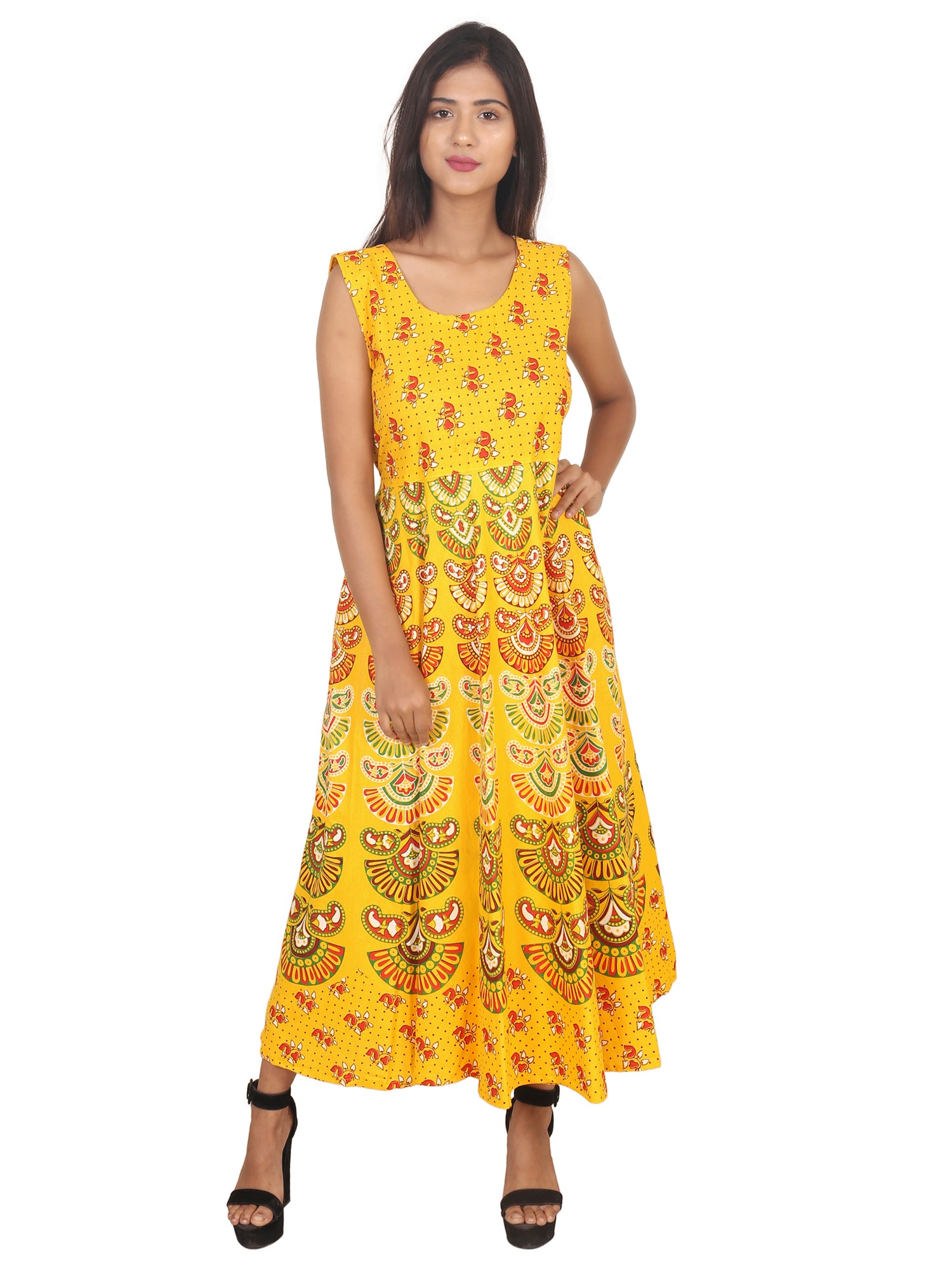 Jaipuri cotton midi Cotton kurti/Midi/ One Piece / Frock